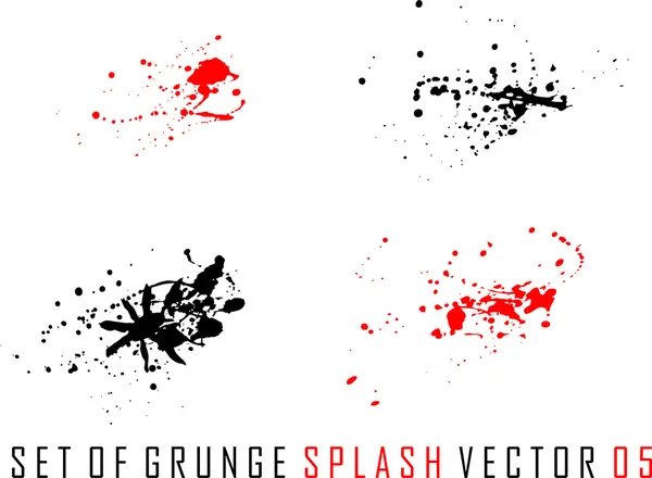 Ensemble d'éclaboussures de grunge — Image vectorielle