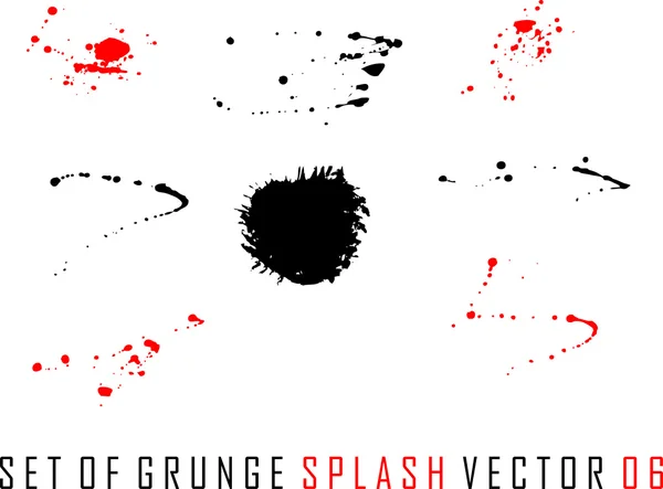 Ensemble d'éclaboussures de grunge — Image vectorielle