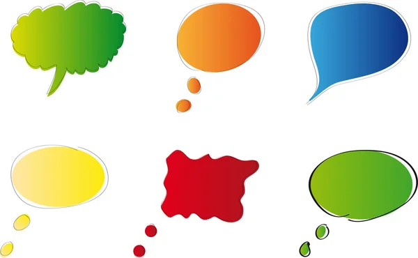 Набір барвистих бульбашок для мовлення Векторний дизайн — стоковий вектор