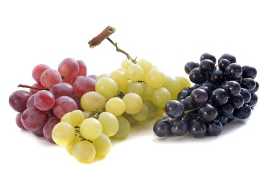 Three varieties of grapes clipart