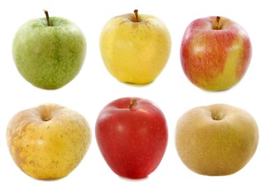 Six apples clipart