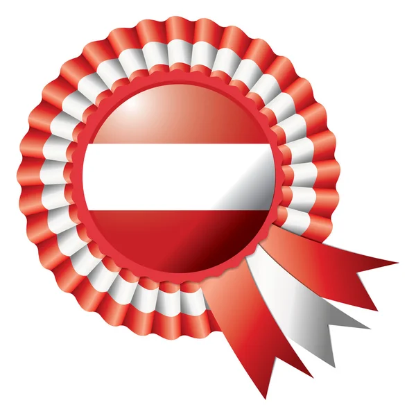 Austria bandiera a rosetta — Vettoriale Stock