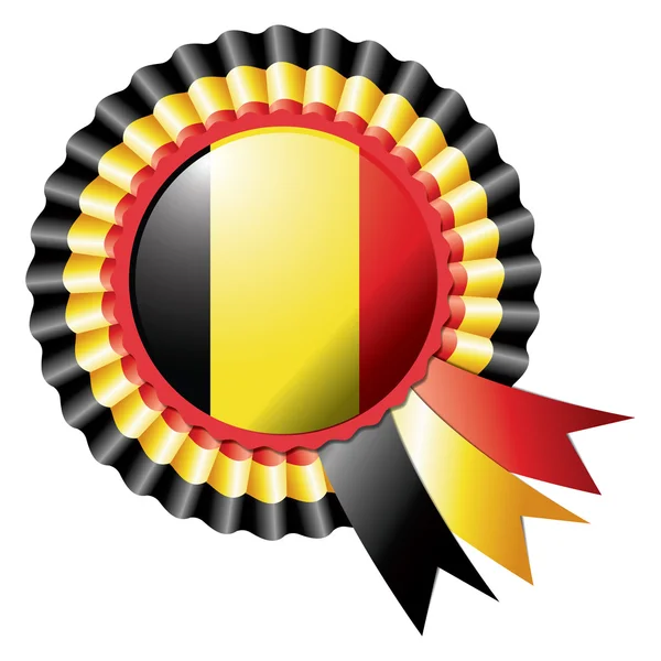 stock vector Belgium rosette flag