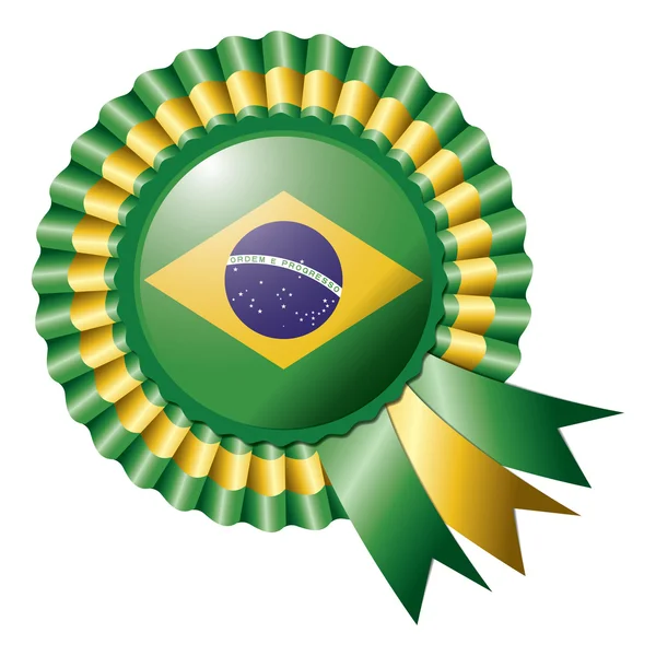 Βραζιλία ροζέτα σημαία — Διανυσματικό Αρχείο