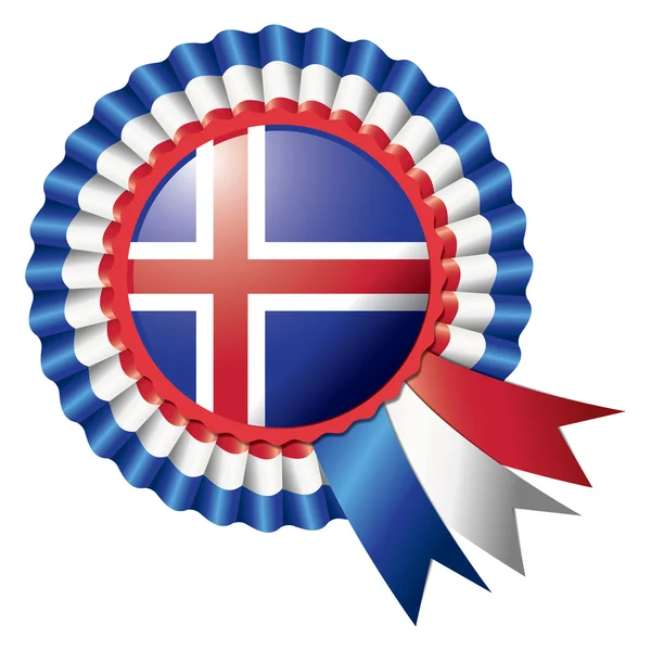 Прапор Ісландії розетка — стоковий вектор