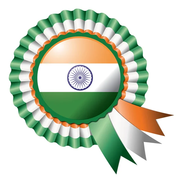 stock vector India rosette flag