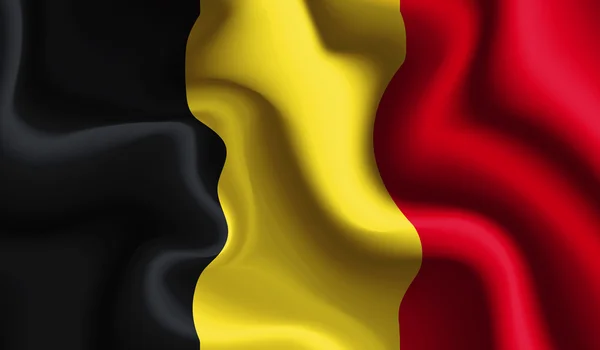 Vlající vlajka Belgie — Stockový vektor