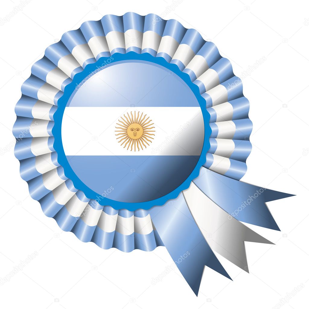 Argentina rosette flag