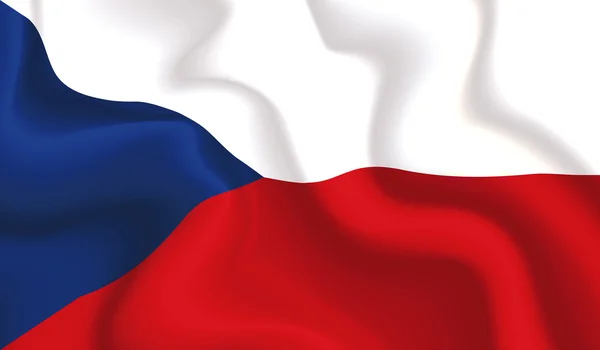 Stock vector Czech waving flag