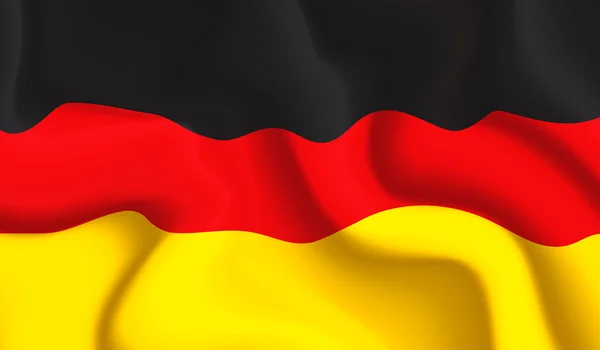 Alemania ondeando bandera — Vector de stock