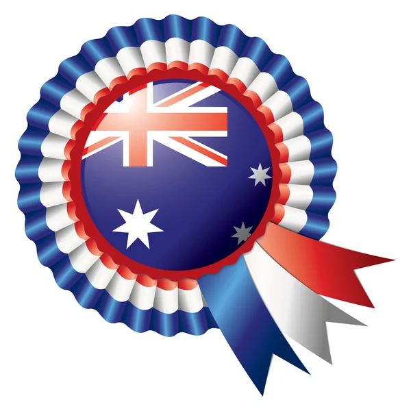 Austrália bandeira de roseta — Vetor de Stock