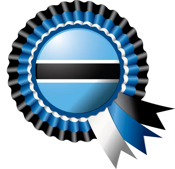 Botswana bandiera rosetta — Vettoriale Stock
