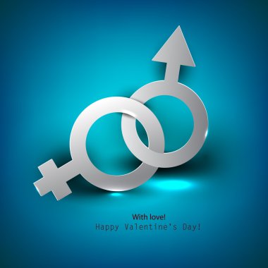 Abstract vector background with male female symbol clipart