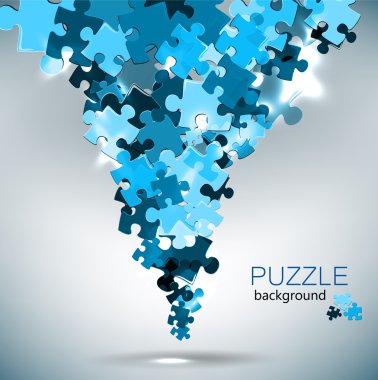 Abstract background made from puzzle pieces clipart