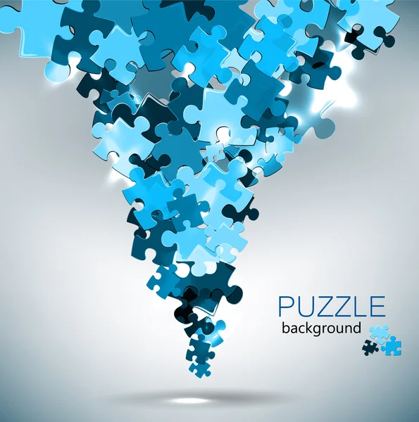 Abstrakter Hintergrund aus Puzzleteilen — Stockvektor