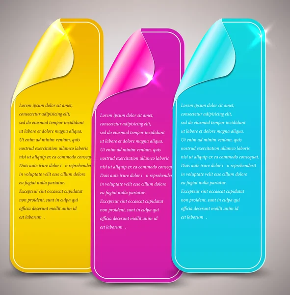 Set of colorful glossy banners. Vector background — Stock Vector
