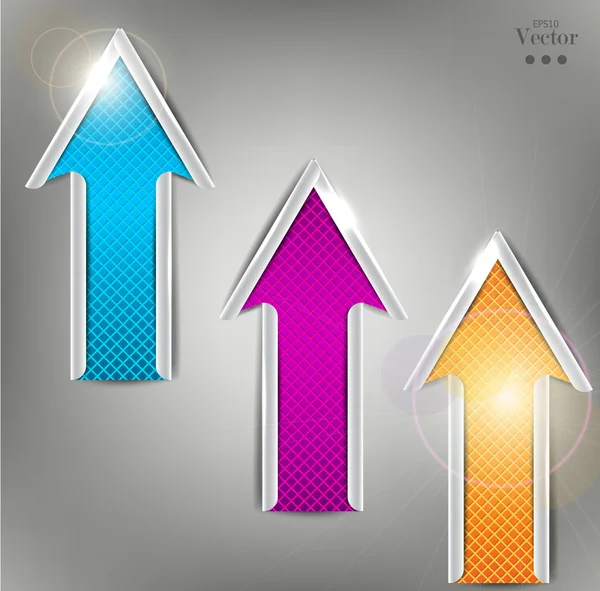 Set of colorful vector arrows. Website elements. — Stock Vector