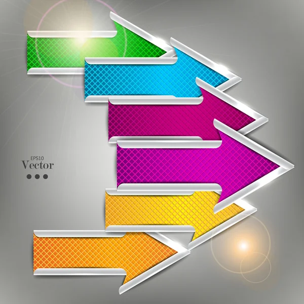 Sada barevné vektorové šípů. prvky webové stránky. — Stockový vektor