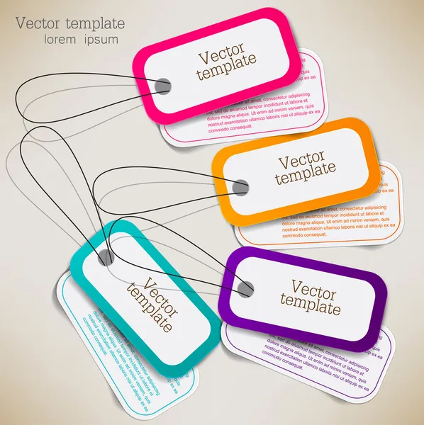 Set of bubbles, stickers, labels, tags. Vector template — Stock Vector