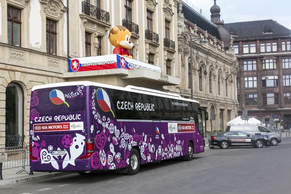 Euro 2012 - Poland. The official seat of the Czech team in Wrocl — Stock Photo, Image