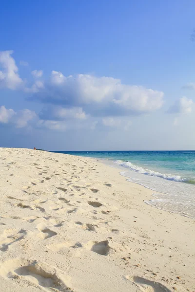 Beyaz kum tropikal beach Maldivler — Stok fotoğraf