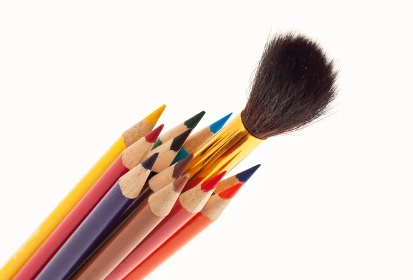 Gruppo di matite colorate spesse . — Foto Stock