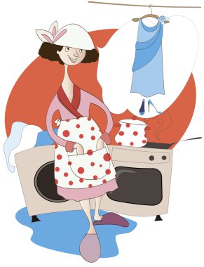 Dream of housewife clipart