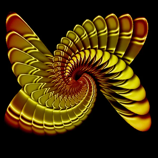 Simulação de uma espiral de metal — Fotografia de Stock