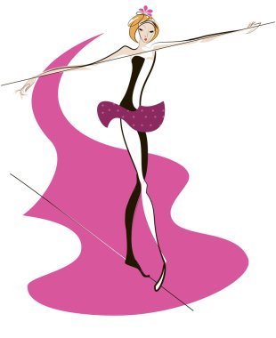 Dance on a rope clipart