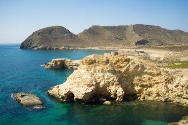 Cabo de Gata coastline clipart