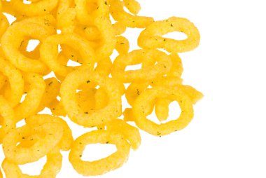 Yellow maize onion snacks clipart