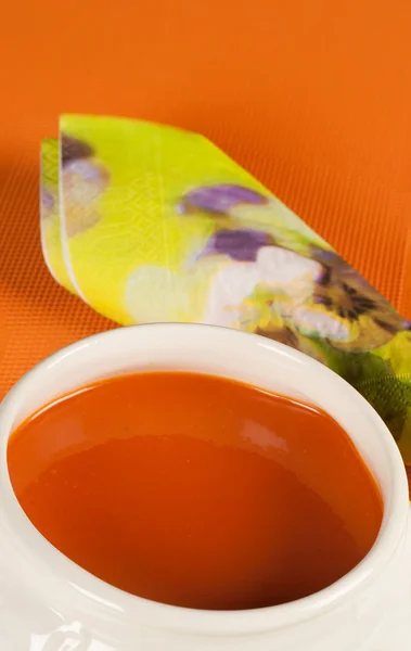 Miska zupy gazpacho — Zdjęcie stockowe