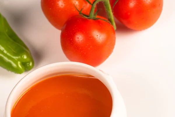 차가운 토마토 수프 — 스톡 사진