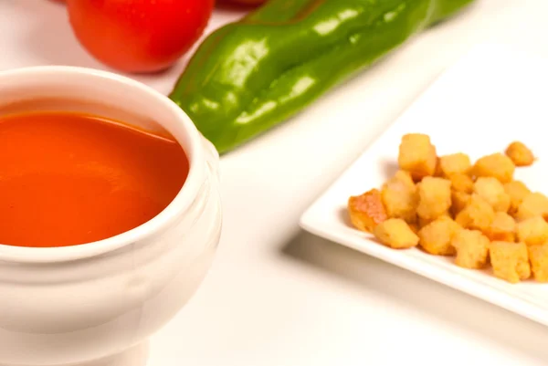 Bowl of gazpacho — Stock Photo, Image