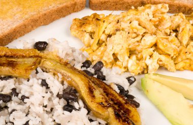 Central American breakfast closeup clipart