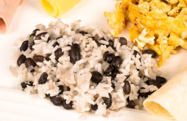 Full gallo pinto breakfast clipart