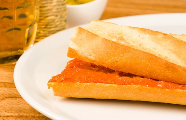 Sobrasada sandwich — Stock Photo, Image
