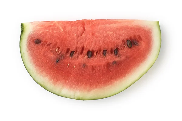 Einzelne Scheibe Wassermelone — Stockfoto