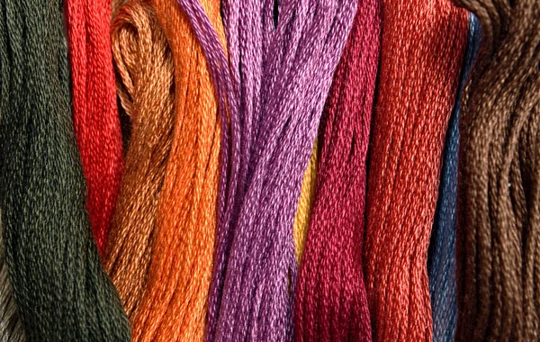 stock image Embroidery skeins rainbow