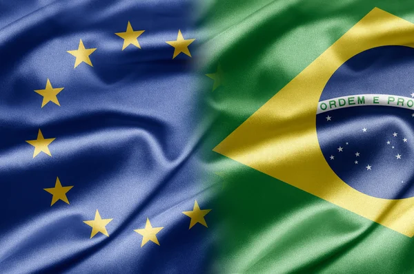 UE e Brasil — Fotografia de Stock
