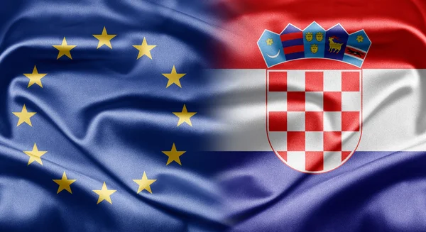 stock image EU and Croatia