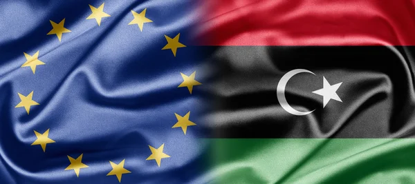 EU och Libyen — Stockfoto
