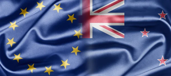 EU and New Zealand — Stock Photo, Image