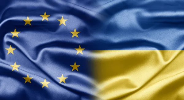 ЄС і Україна — стокове фото