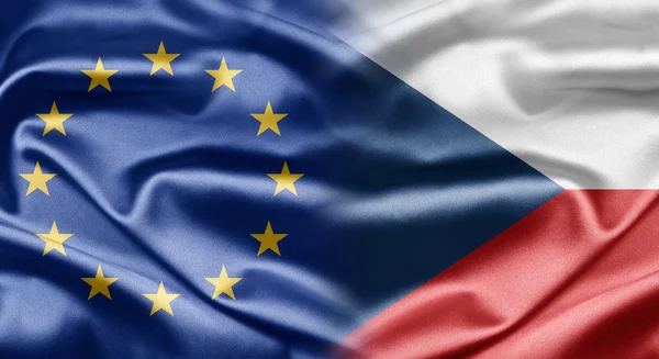 EU och Tjeckiska republiken — Stockfoto
