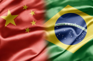 China and Brazil clipart