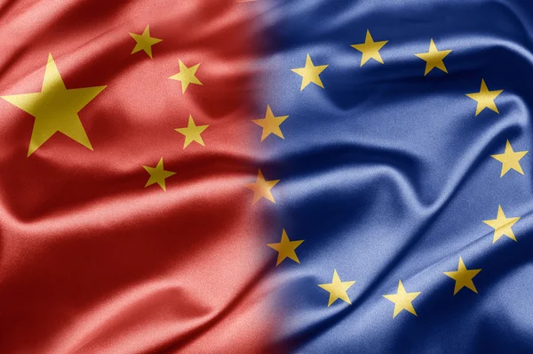 Kina och Europeiska unionen — Stockfoto