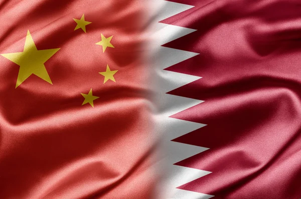 stock image China and Qatar