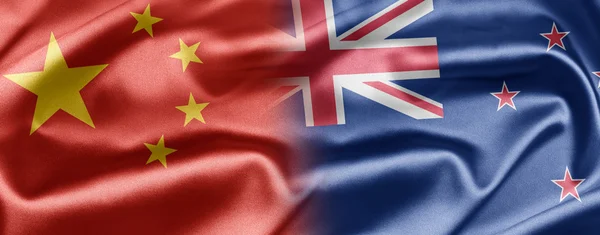 Kina og New Zealand – stockfoto