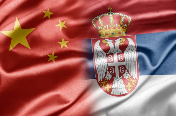 Čína a Srbsko — Stock fotografie
